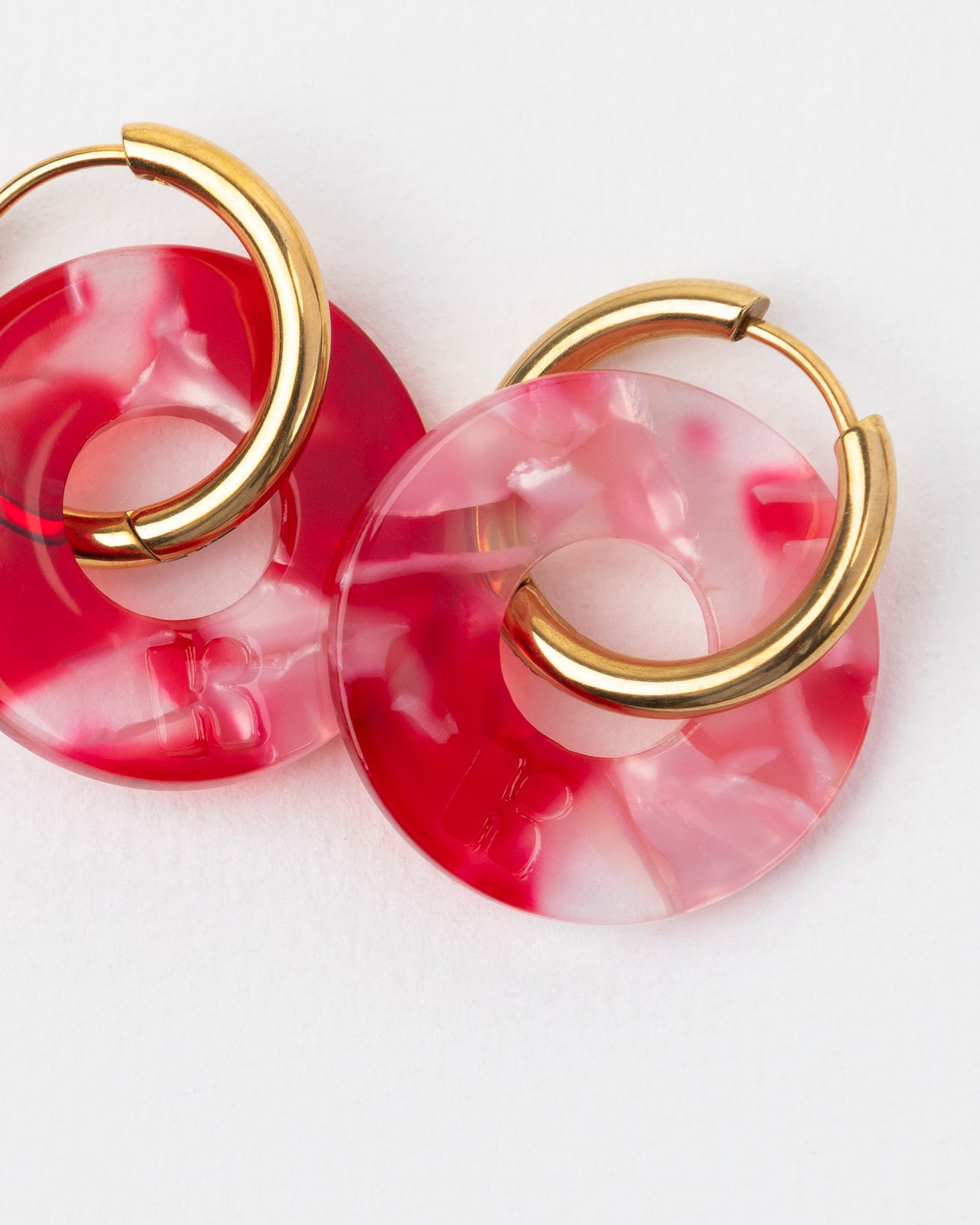 Boucles d'oreilles DONUTS - Rouge -