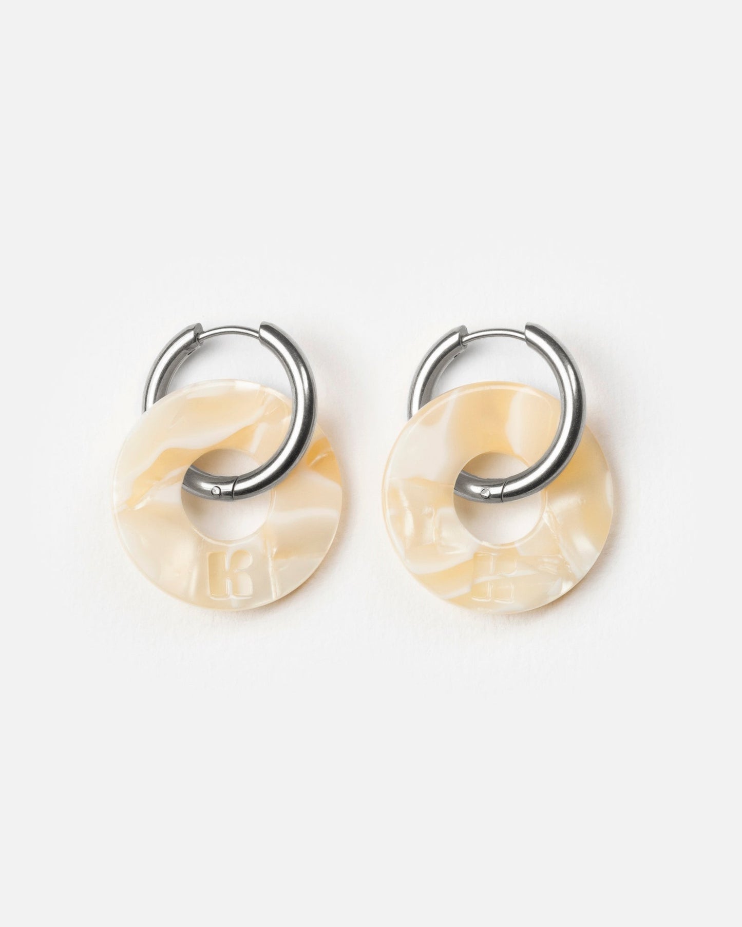 BIJOUX OFFERT -Boucles d'oreilles DONUTS - Nude -