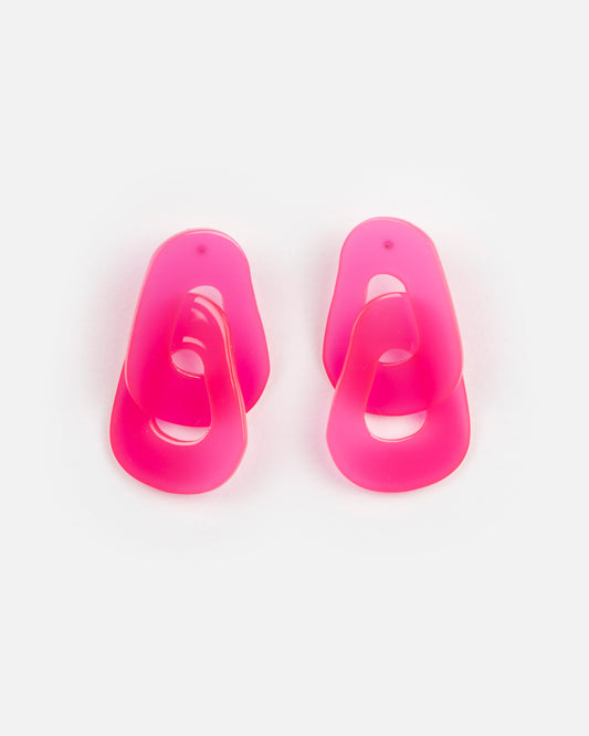Boucles d'oreilles MAILLON - Fuchsia -