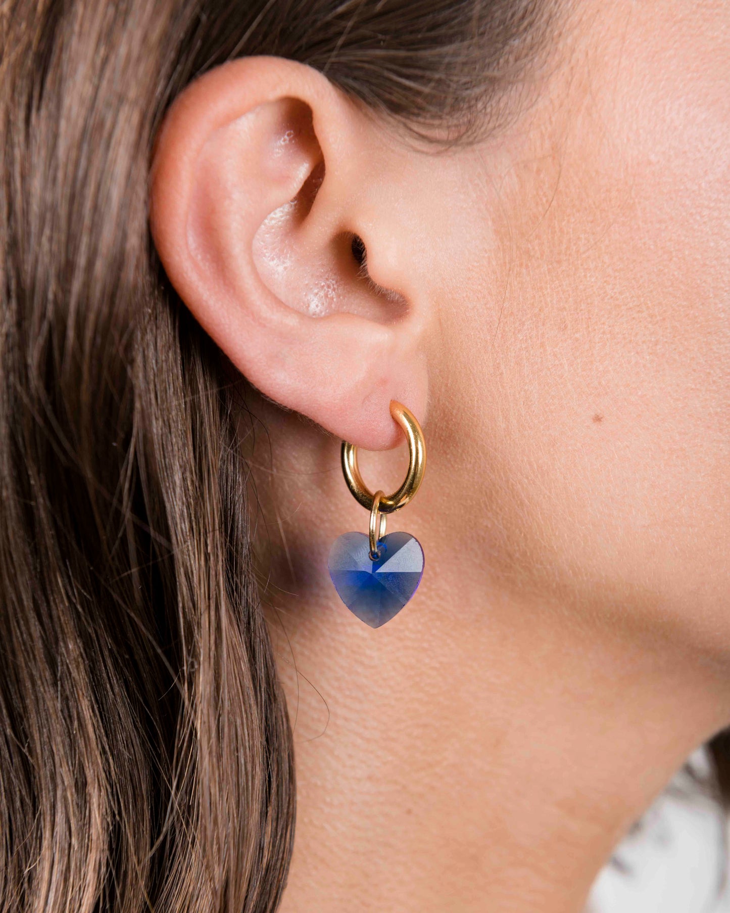 Boucles d'oreilles HEART ATTACK - BLEU -