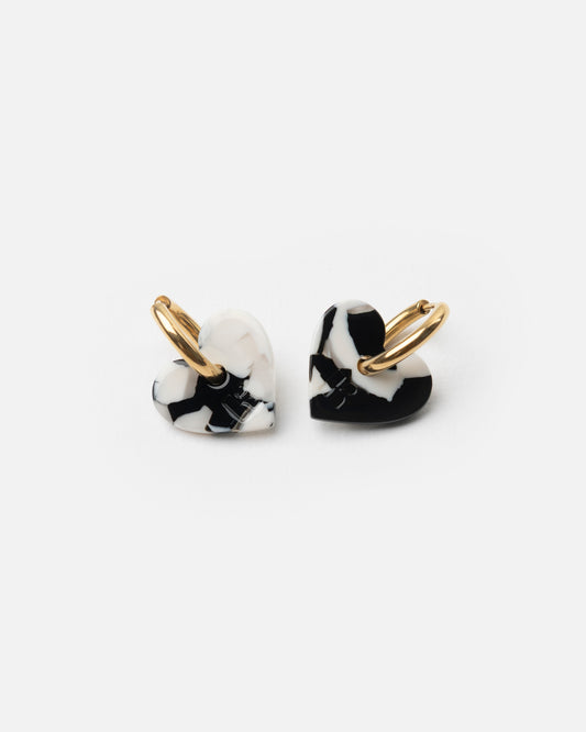 Boucles d'oreilles LOVA LOVA - Noir et Blanc -